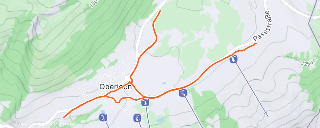 Map of the activity, Nachtlauf