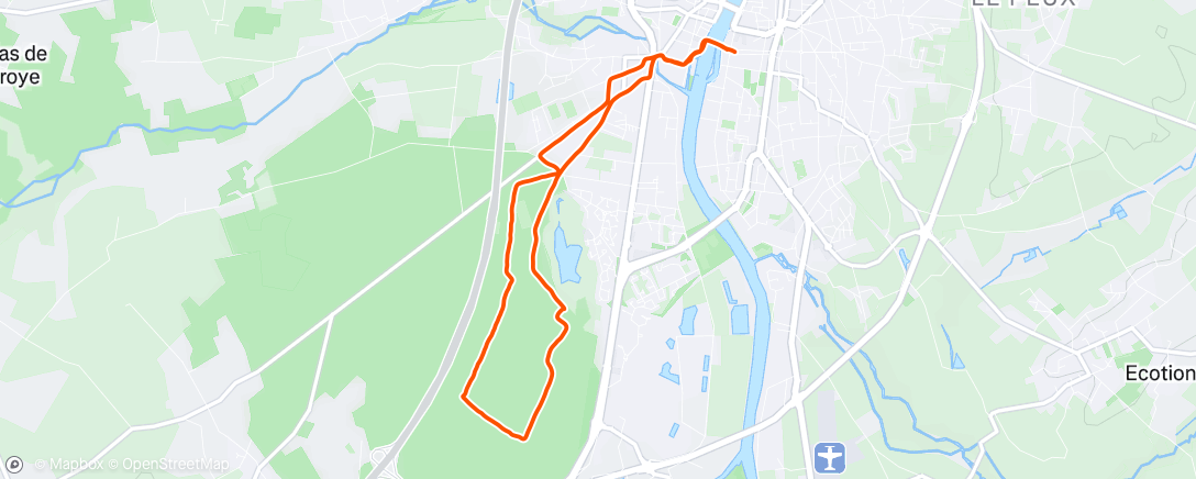 Map of the activity, Morning Walk