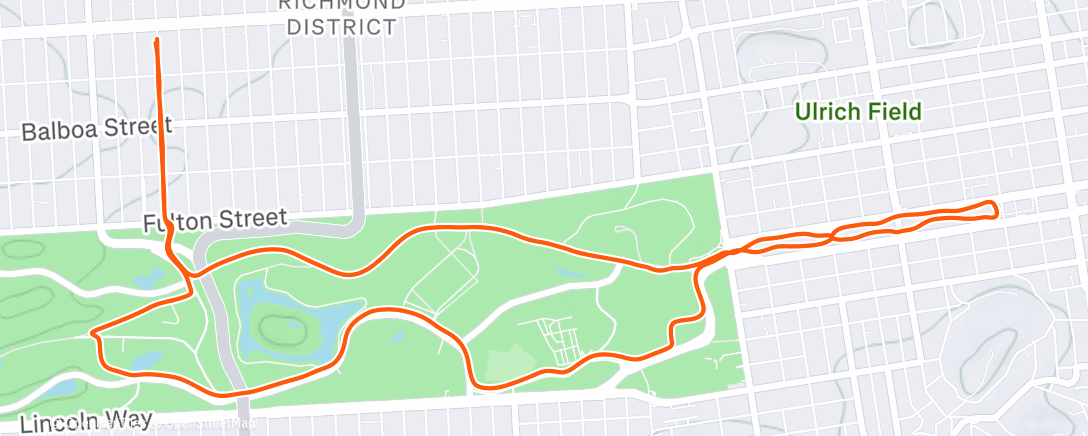 Map of the activity, Clockwise panhandle in memory of Matt’s clockwise paradise ride call