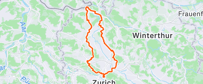Route map of Glattfelden Loop