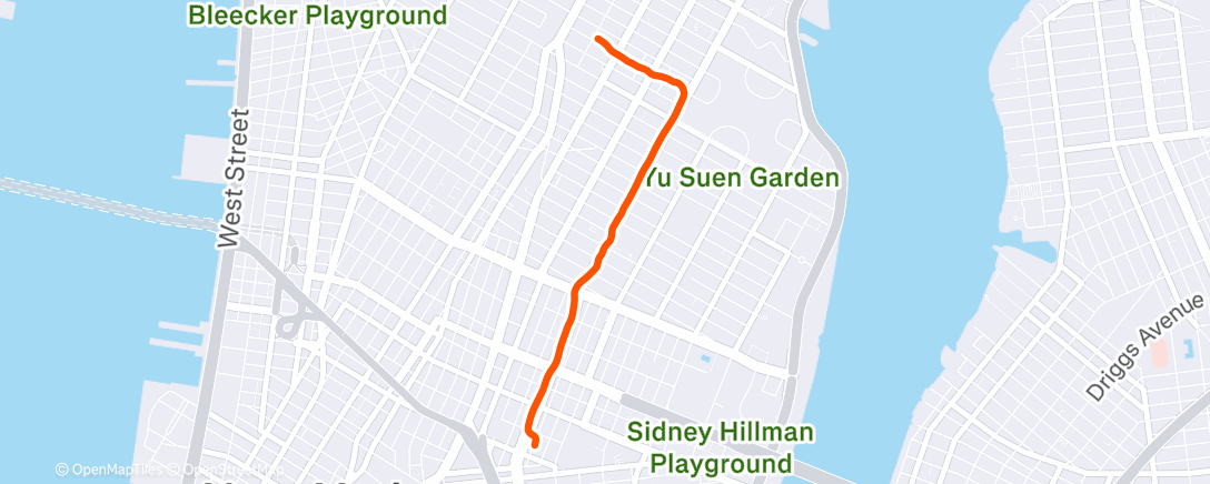 Map of the activity, Evening Run
