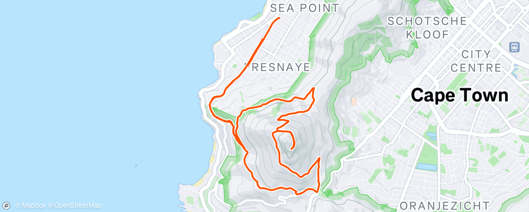 Map of the activity, Afternoon Trail Run