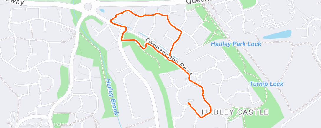 Map of the activity, Afternoon Walk