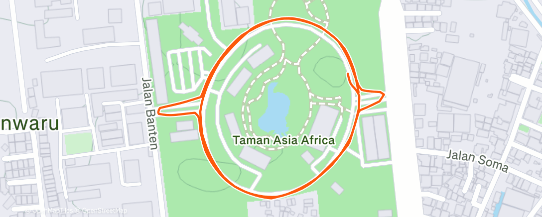 Map of the activity, Evening Walk