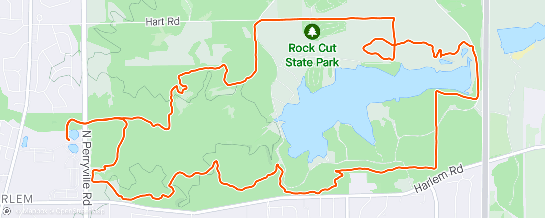 Map of the activity, Dylan’s First Time Riding Rock Cut!