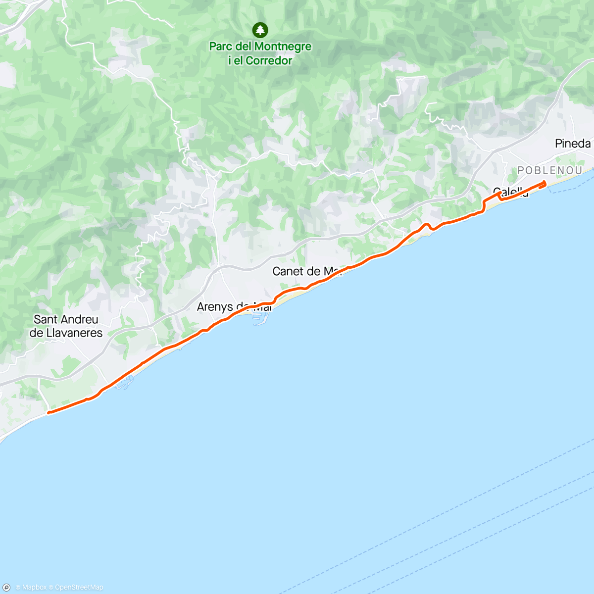 Map of the activity, ROUVY - La Vuelta | Mataro