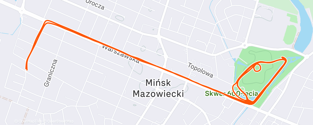 Map of the activity, Lunch Run