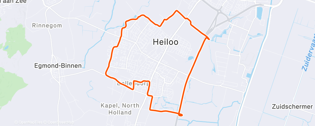 Map of the activity, Ochtendloop