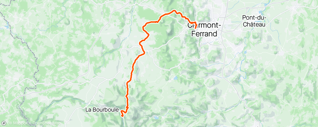 Mapa da atividade, Velo Soirée Mont Dore chez Pat&Elo