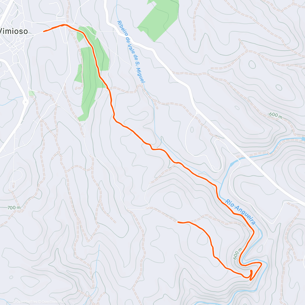 Map of the activity, Corrida em trilho na hora de almoço