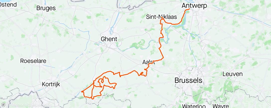 Map of the activity, Ronde van Vlaanderen