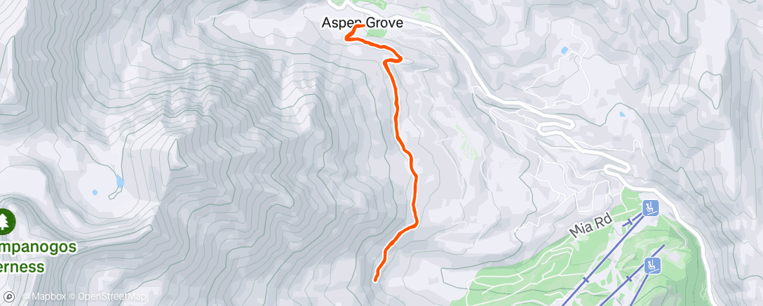 Map of the activity, Morning Hike