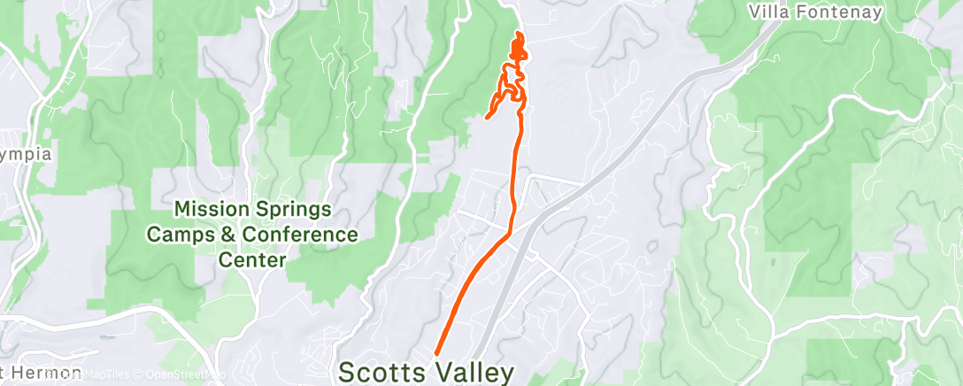 Map of the activity, Afternoon Mountain Bike Ride