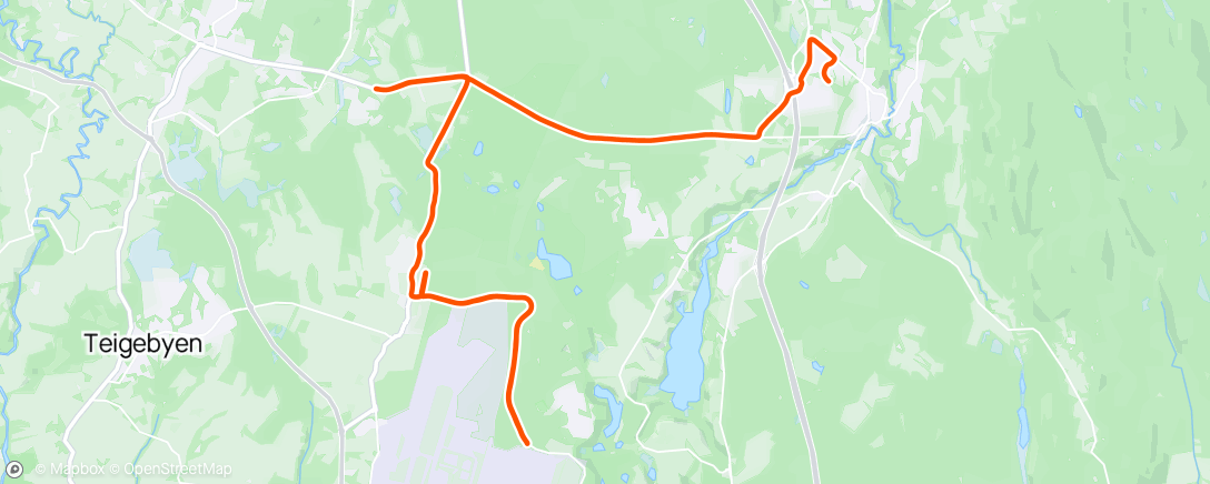 Map of the activity, Lunch Roller Ski