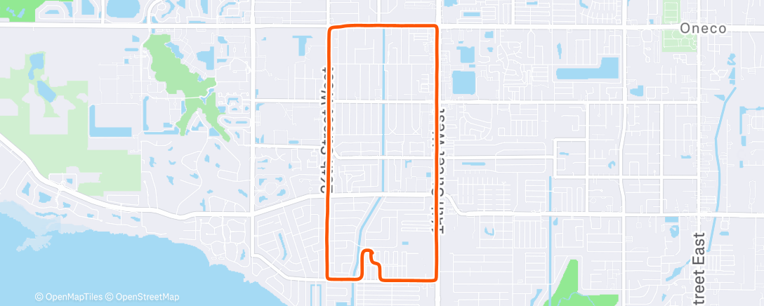 Map of the activity, Lunch Run