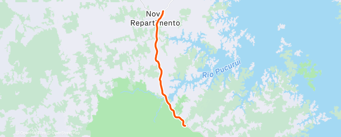 Map of the activity, Pedalada da tarde