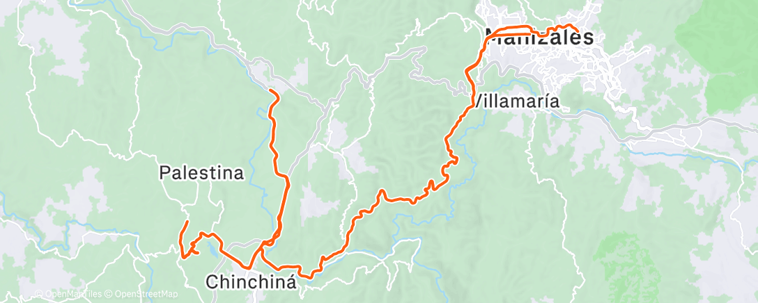 Map of the activity, Bicicleta por la mañana