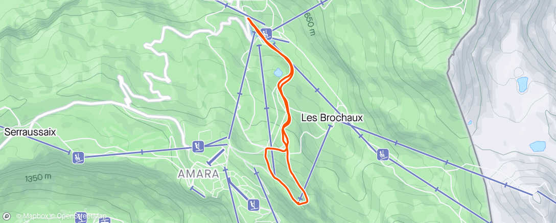Map of the activity, Pas Parchet Brochaux