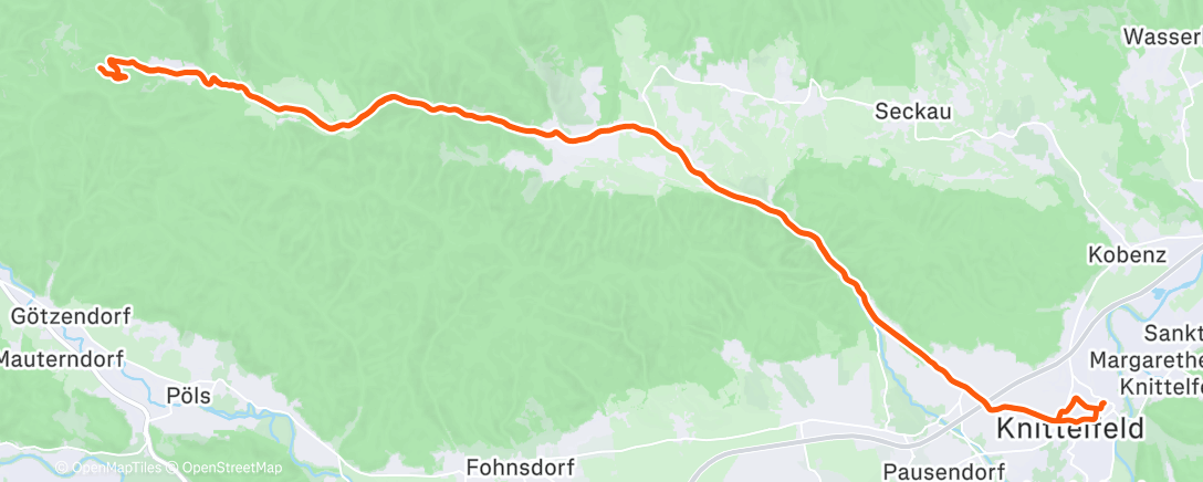 Карта физической активности (Knittelfeld - Sommertörl)