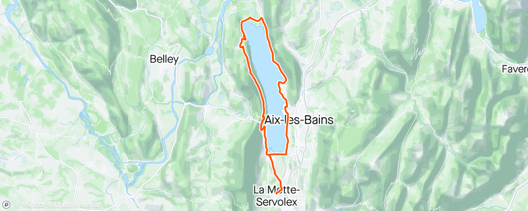 Map of the activity, Fast ride