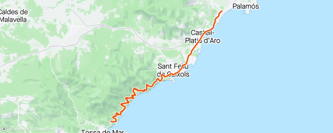 Map of the activity, Vélo du matin. Retour