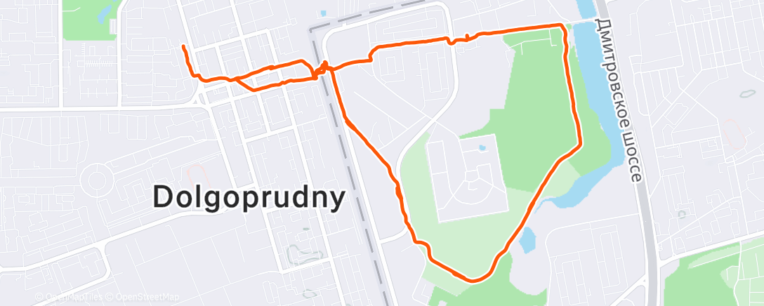 Map of the activity, Вечерний забег