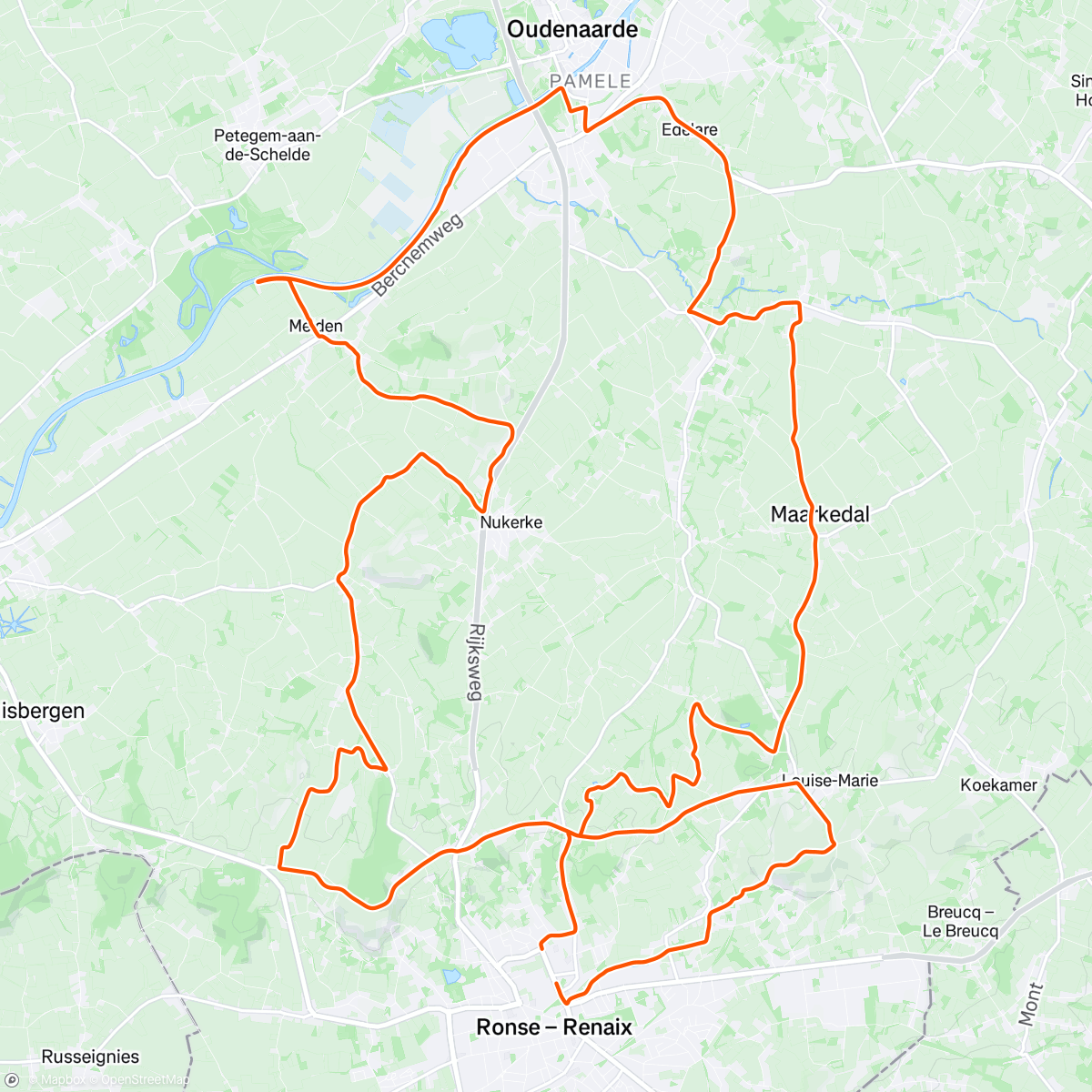 Map of the activity, Morning Ride