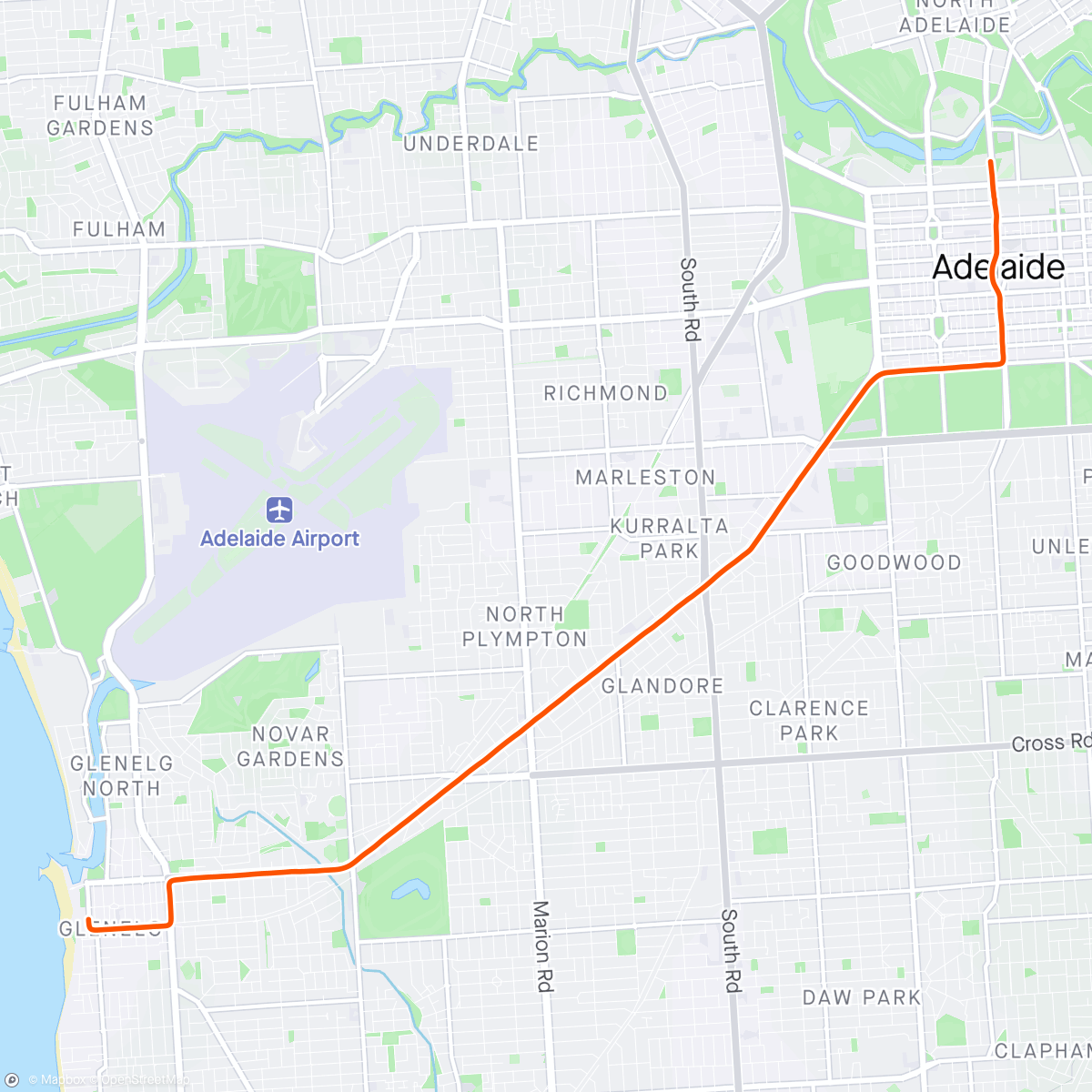 Map of the activity, City to Bay PB