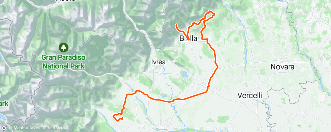 Map of the activity, Giro stage 2