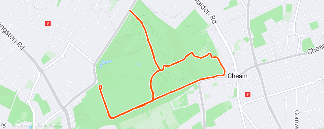 Map of the activity, Morning Park Laps 😤🤟
