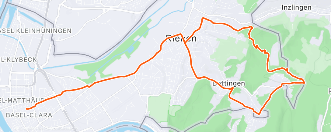 Map of the activity, Mittagsründli