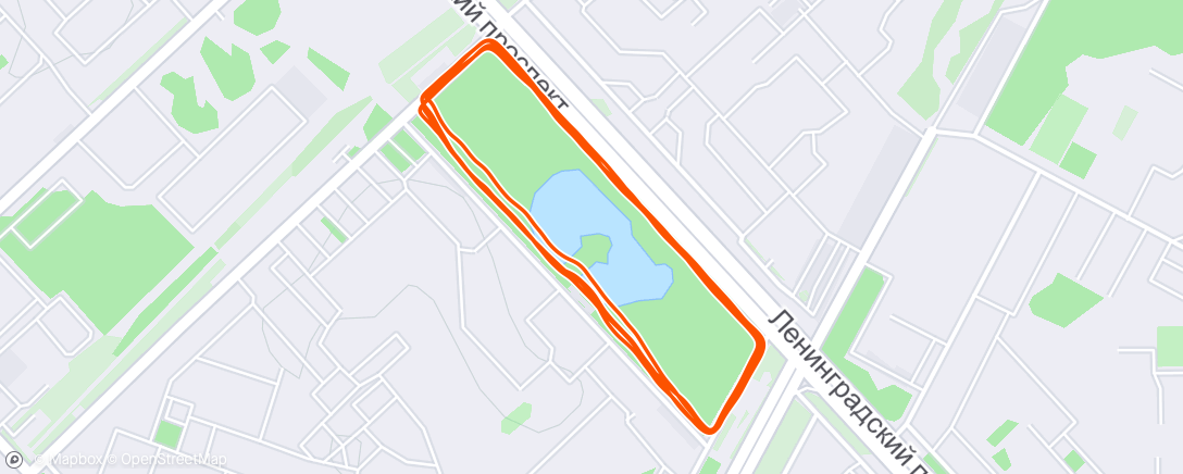 Map of the activity, Morning Run