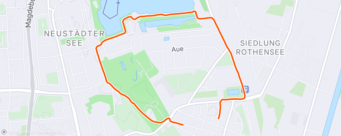 Map of the activity, Lauf am Morgen