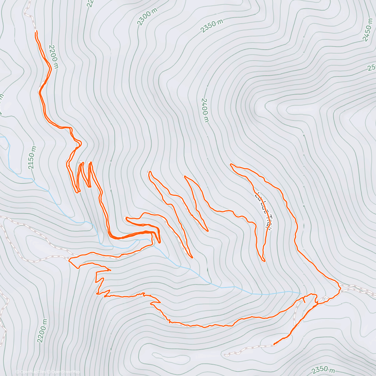 Map of the activity, La Luz