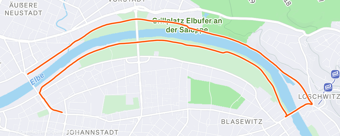 Карта физической активности (Lauf am Nachmittag)