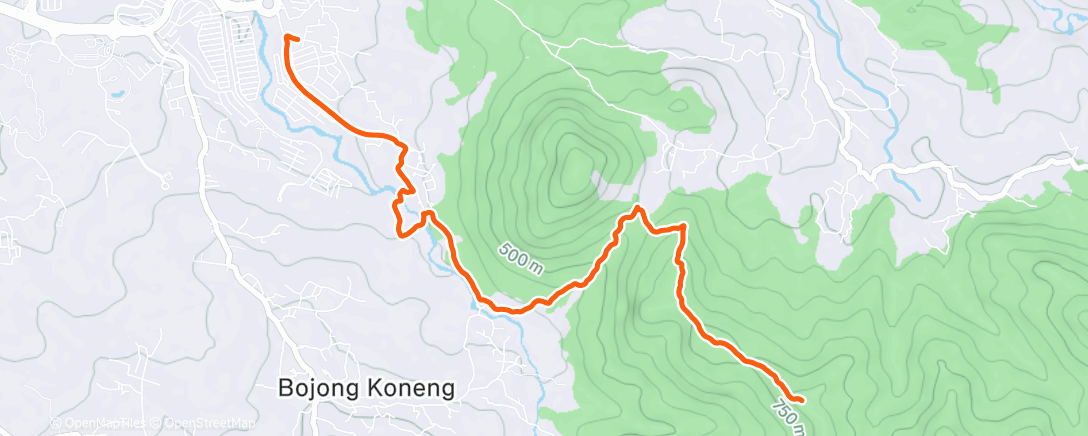 Map of the activity, Morning Trail Run