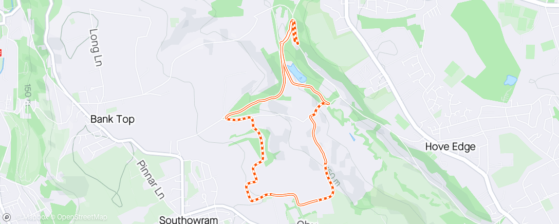 Map of the activity, Night trails on my own 🔦🏃