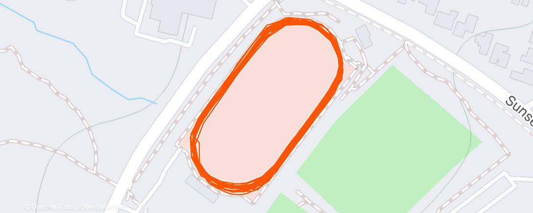 Map of the activity, Hyrox pace.