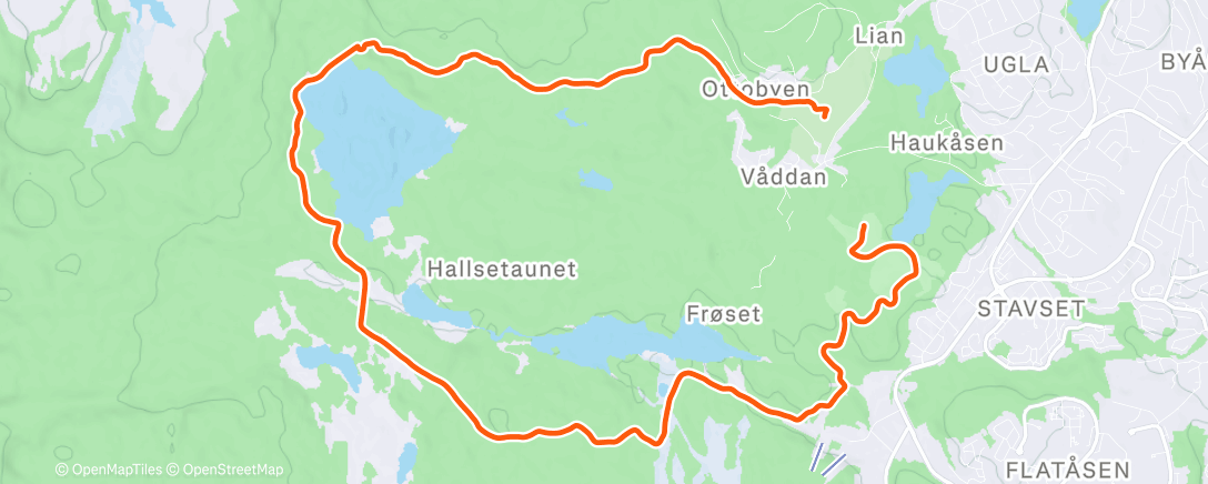 Map of the activity, Evening skate