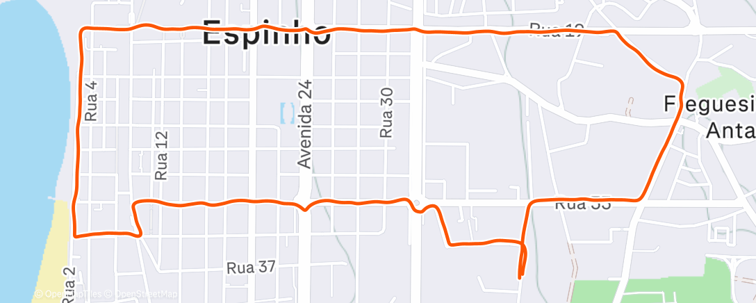 Map of the activity, Morning Run