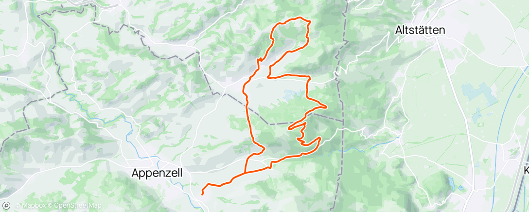 Карта физической активности (E-Mountainbike-Fahrt am Abend)