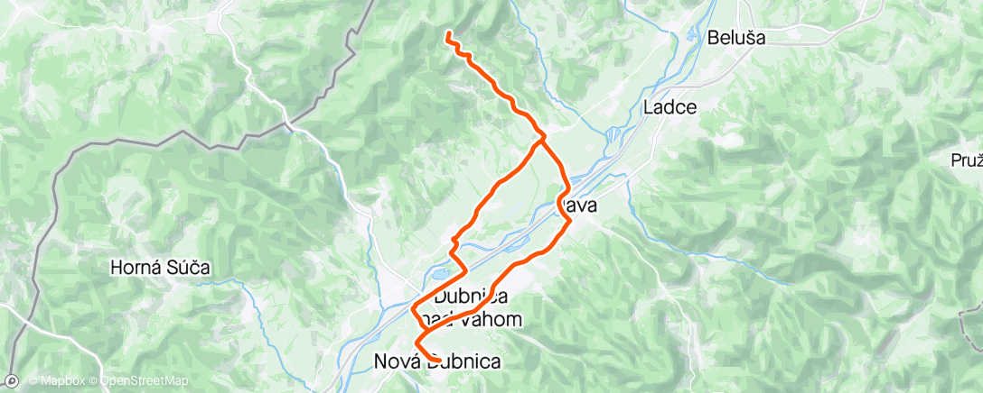 Map of the activity, Vršatec  Ride