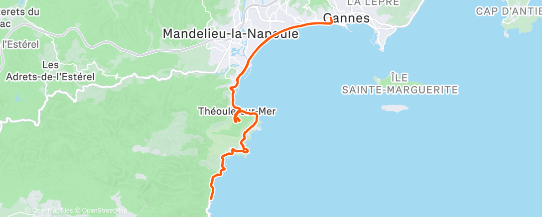 Map of the activity, Classico Esterel ☀️