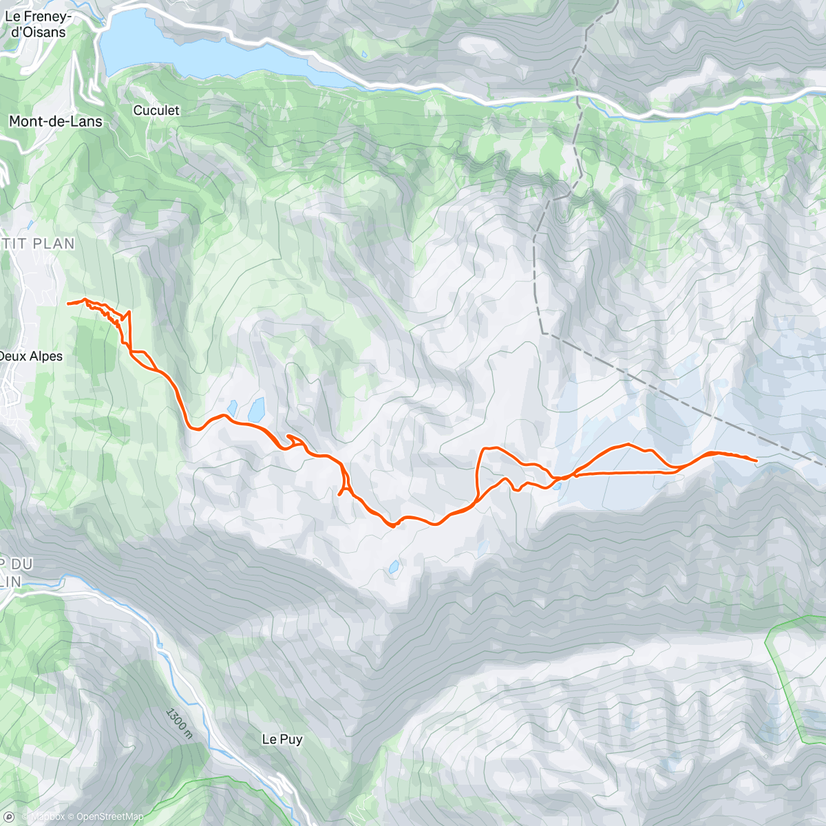 Map of the activity, Ski de randonnée le matin