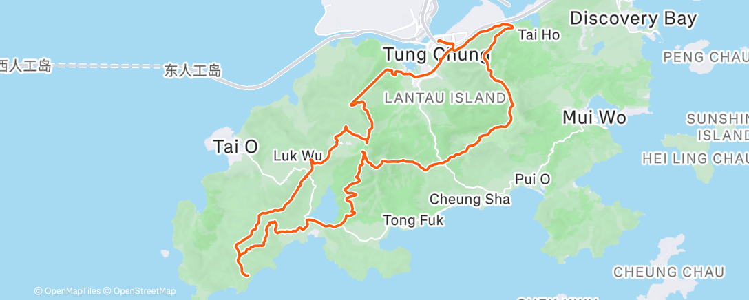 Map of the activity, Lantau 50 2025