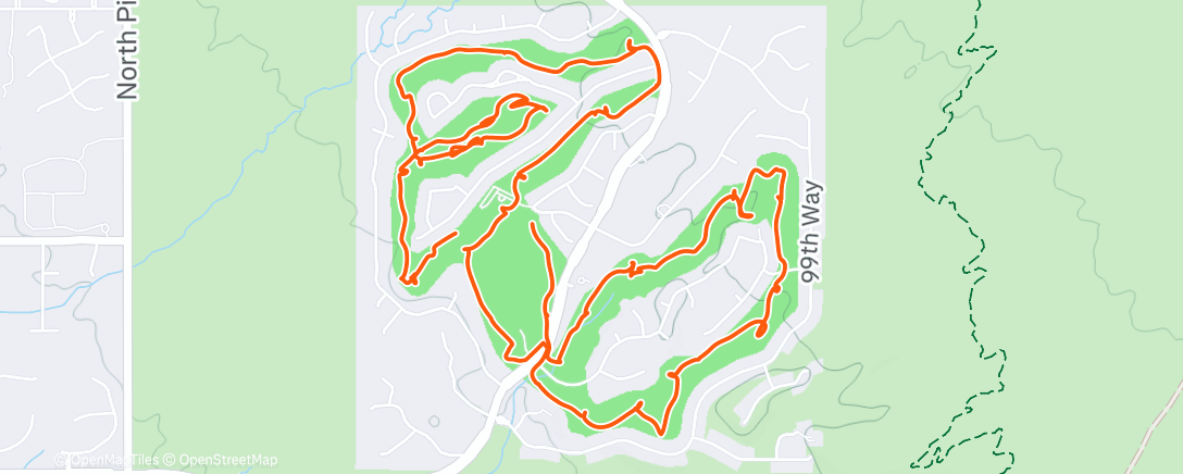 Map of the activity, Afternoon Golf