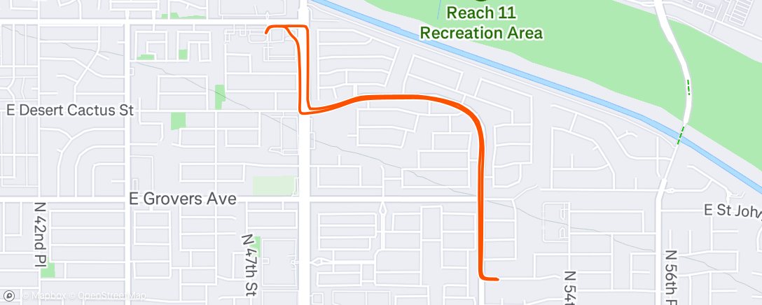 Map of the activity, Evening Ride