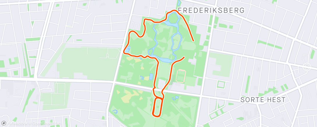 Map of the activity, Evening Run