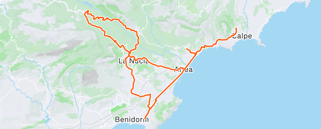 Carte de l'activité Bicicleta por la mañana