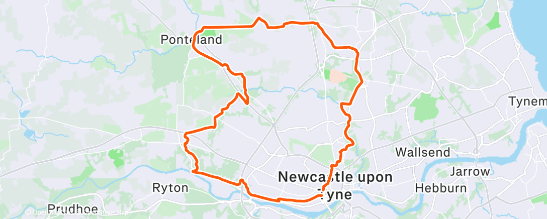 Map of the activity, Afternoon Gravel Ride